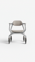 Mobility aid with brushed metal accents