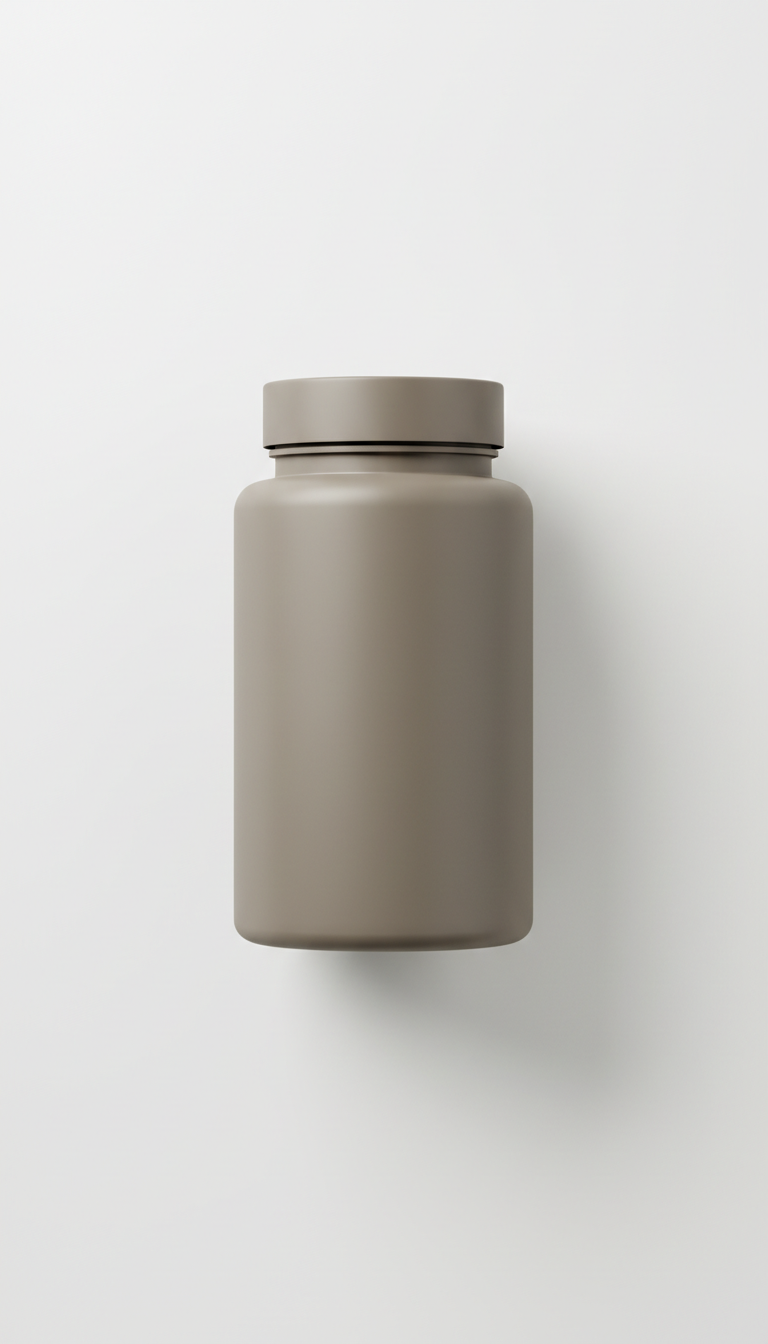 Supplement bottle minimalist packaging
